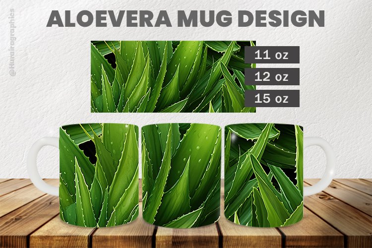 Aloevera Mug Wrap Sublimation |11oz, 12oz & 15oz