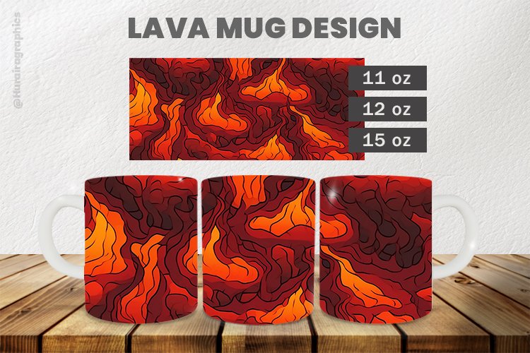 Lava Mug Wrap Sublimation |11oz, 12oz & 15oz