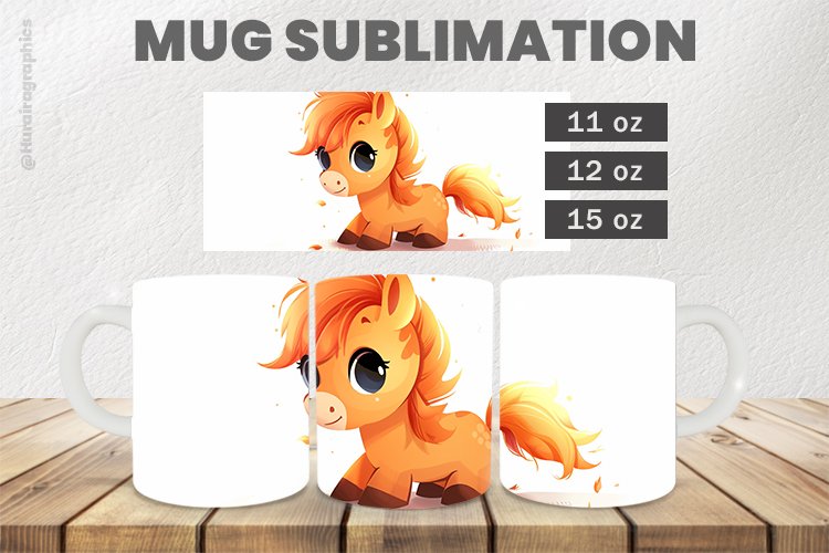 Baby Horse Mug Wrap Sublimation |11oz, 12oz & 15oz