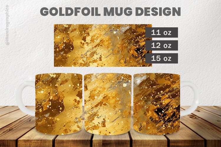 Goldfoil Mug Wrap Sublimation |11oz, 12oz & 15oz