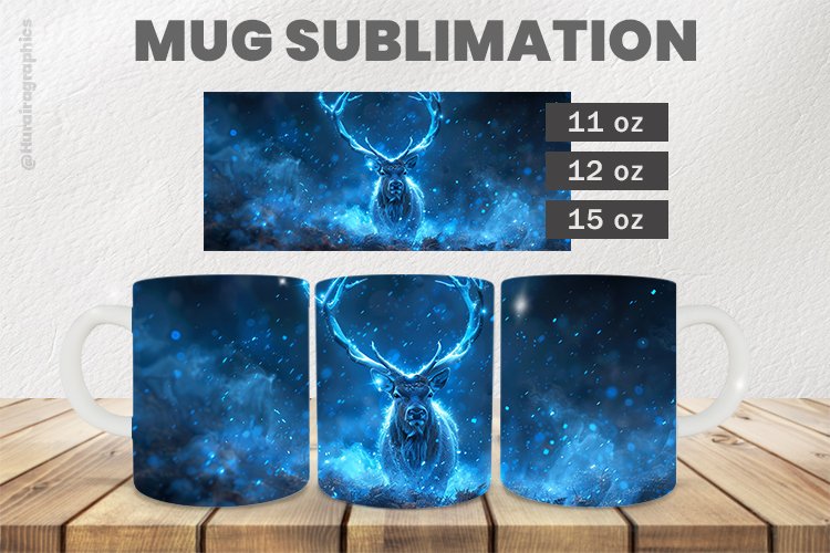 Elk Mug Wrap Sublimation |11oz, 12oz & 15oz