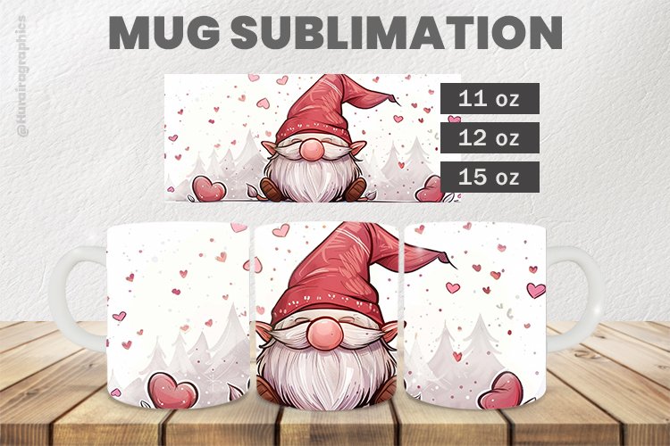Gnome Mug Wrap Sublimation |11oz, 12oz & 15oz
