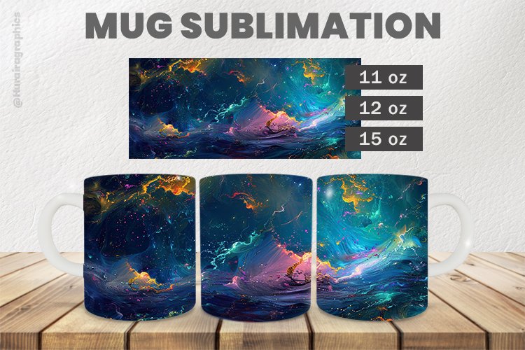Ocean Mug Wrap Sublimation |11oz, 12oz & 15oz