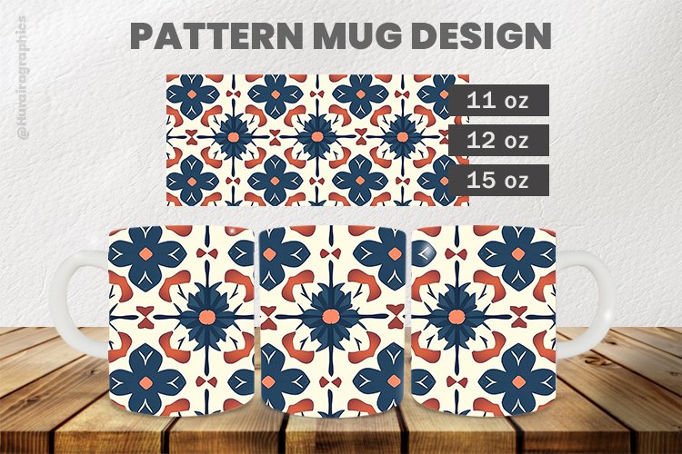 Pattern Mug Wrap Sublimation |11oz, 12oz & 15oz