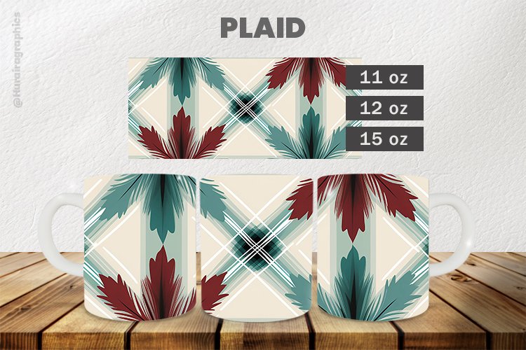 Plaid Mug Wrap Sublimation |11oz, 12oz & 15oz
