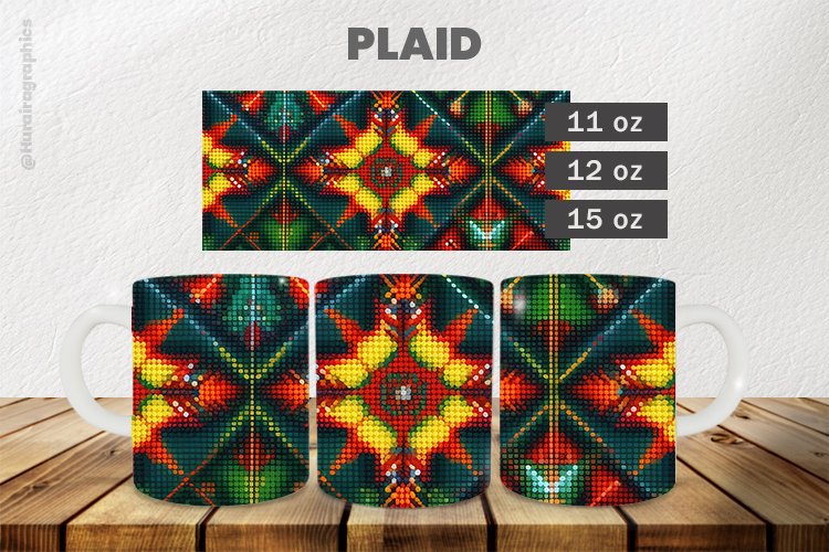 Plaid Mug Wrap Sublimation |11oz, 12oz & 15oz