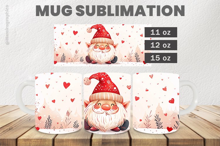 Gnome Mug Wrap Sublimation |11oz, 12oz & 15oz