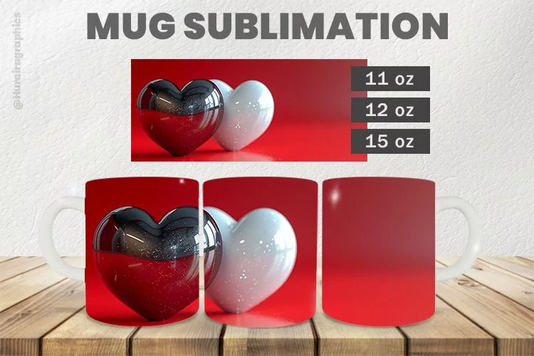 Cute Hearts Sublimation |11oz, 12oz & 15oz
