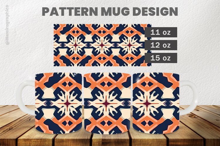 Pattern Mug Wrap Sublimation |11oz, 12oz & 15oz