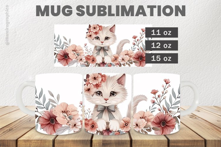Cute Cat Sublimation |11oz, 12oz & 15oz