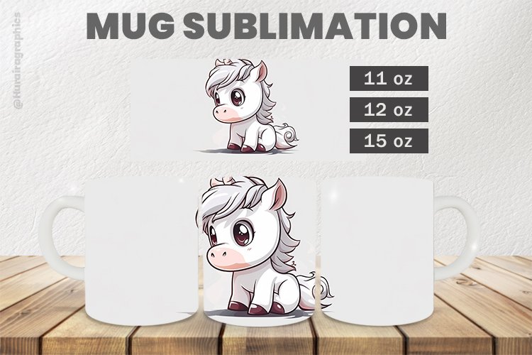 Baby Horse Mug Wrap Sublimation |11oz, 12oz & 15oz