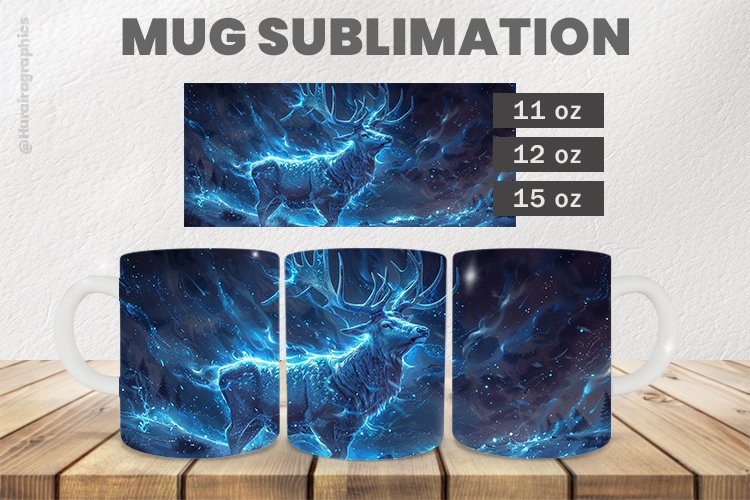 Elk Mug Wrap Sublimation |11oz, 12oz & 15oz