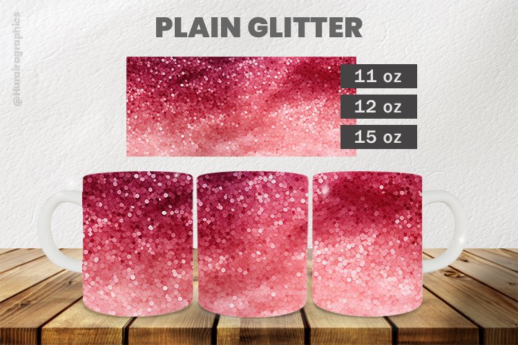 Plain Glitter Mug Wrap Sublimation |11oz, 12oz & 15oz