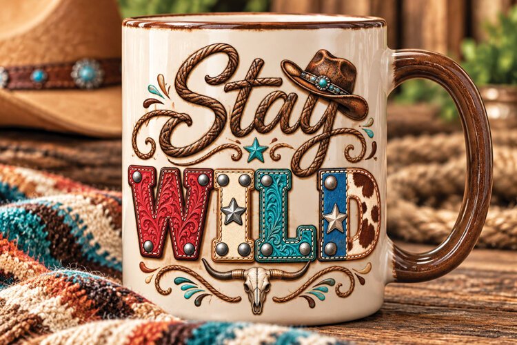 Western Stay Wild Cowgirl Design