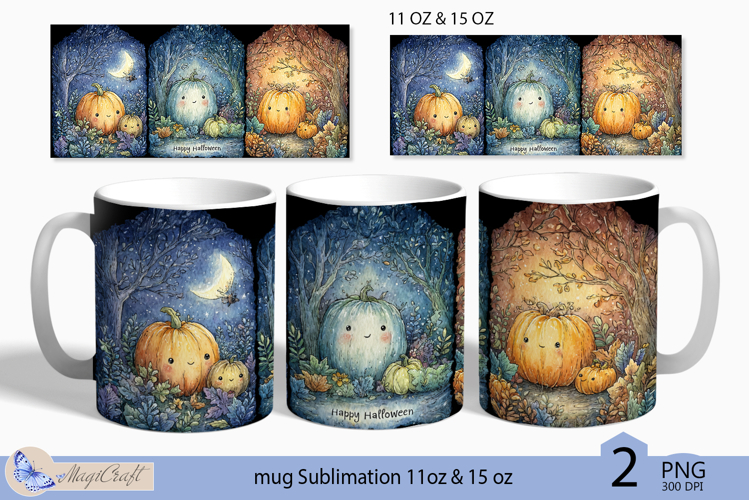 Halloween Pumpkin mug Sublimation|mug 11oz 15oz| fall|moon