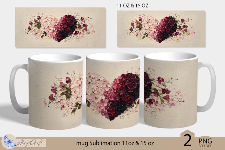 Valentines day mug Sublimation|hearts mug warp 11oz 15oz