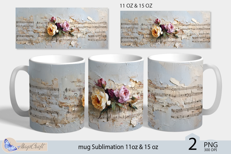 Roses mug Sublimation|flowers mug 11oz 15oz| Flora mug Notes