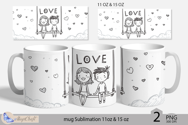 LOVE mug wrap Sublimation|LOVE mug 11oz 15oz| valentines day