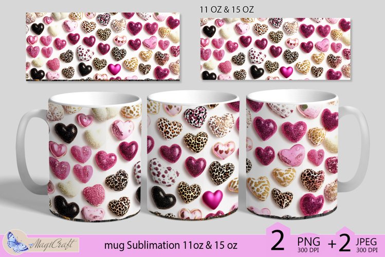 Pink Hearts Clipart Image 19