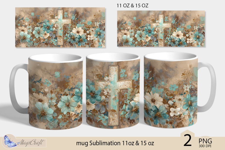 Happy Easter mug Sublimation| Easter cross mug 11oz 15oz