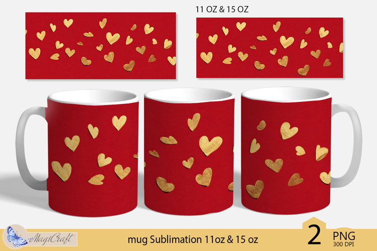 Valentines day mug Sublimation|hearts mug 11oz 15oz| hearts