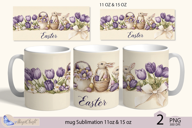 Happy Easter mug Sublimation| Easter mug 11oz 15oz| Bunny