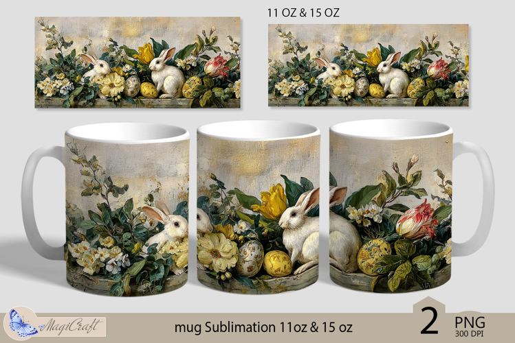 Happy Easter mug Sublimation| Easter mug 11oz 15oz| Bunny