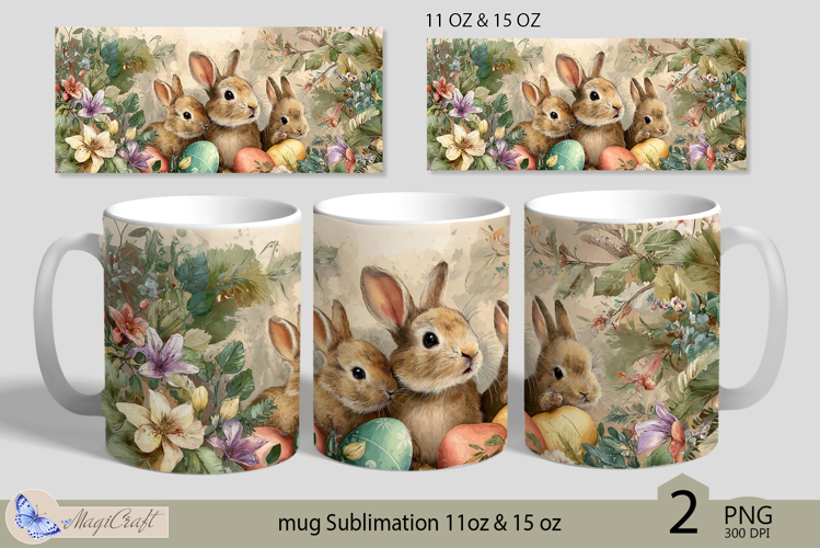 Happy Easter mug Sublimation| Easter mug 11oz 15oz| Bunny
