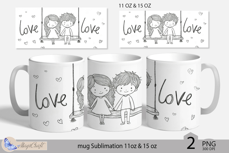 LOVE mug wrap Sublimation|LOVE mug 11oz 15oz| valentines day