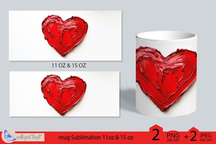 Valentines day mug Sublimation|hearts mug warp 11oz 15oz