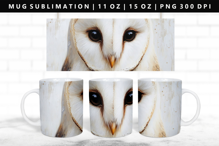 Owl 11oz, 15oz Mug Sublimation | Mug Wrap PNG