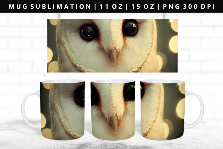 Owl 11oz, 15oz Mug Sublimation | Mug Wrap PNG