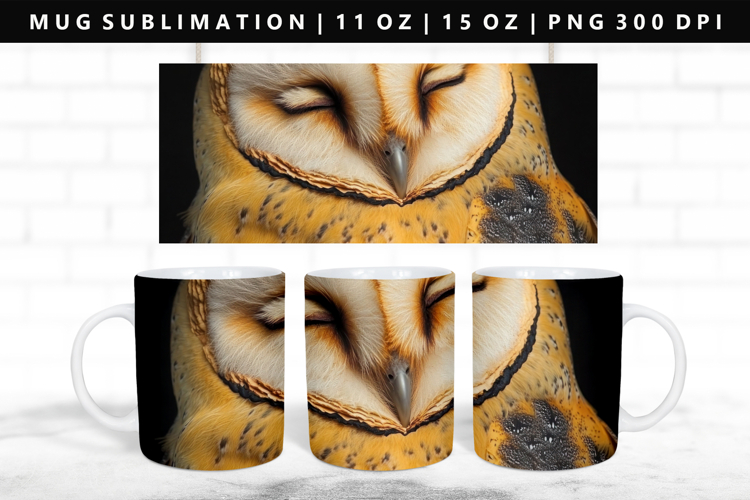 Owl 11oz, 15oz Mug Sublimation | Mug Wrap PNG
