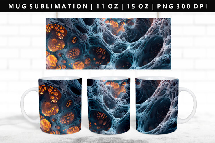 Abstract 11oz, 15oz Mug Sublimation | Mug Wrap PNG (5404198)
