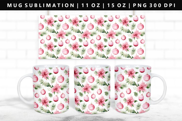 Christmas 11oz, 15oz Mug Sublimation | Mug Wrap PNG example image 1