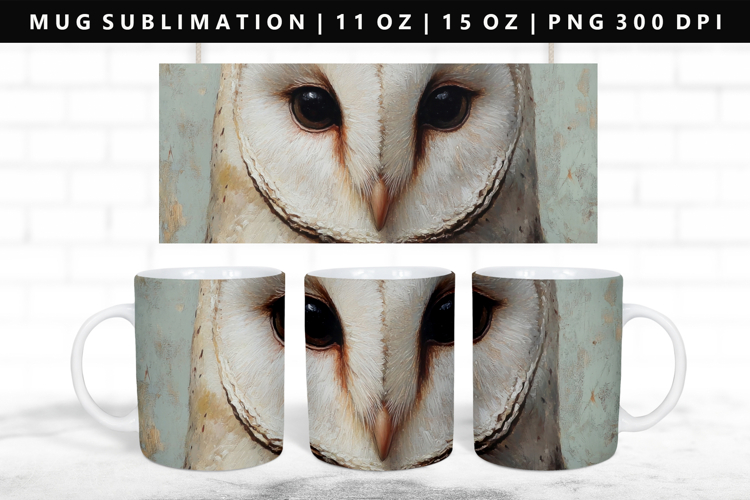 Owl 11oz, 15oz Mug Sublimation | Mug Wrap PNG