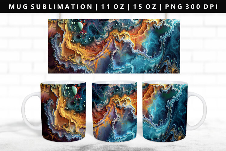 Abstract 11oz, 15oz Mug Sublimation | Mug Wrap PNG (5404202)