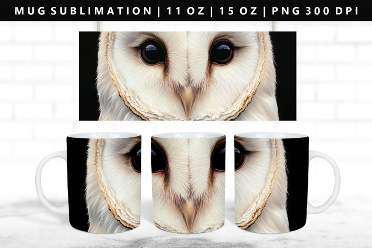 Owl 11oz, 15oz Mug Sublimation | Mug Wrap PNG