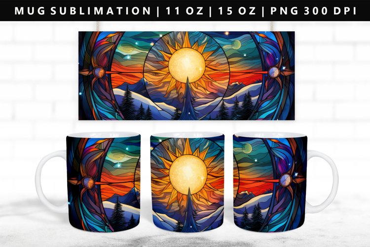 Celestial 11oz, 15oz Mug Sublimation | Mug Wrap PNG