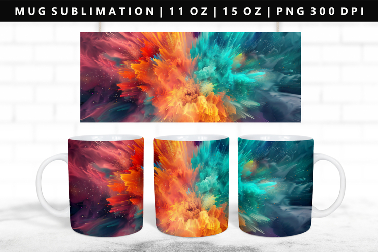 Rainbow 11oz, 15oz Mug Sublimation | Mug Wrap PNG