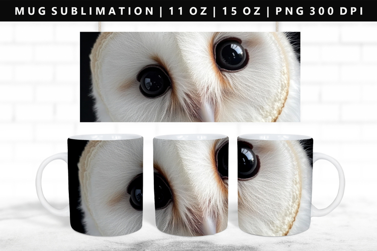Owl 11oz, 15oz Mug Sublimation | Mug Wrap PNG