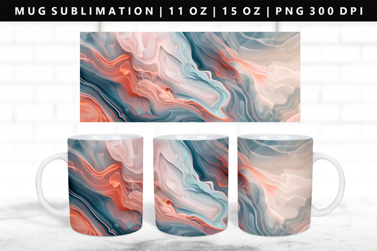 Abstract 11oz, 15oz Mug Sublimation | Mug Wrap PNG (5404222)