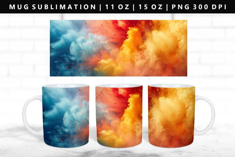 Rainbow 11oz, 15oz Mug Sublimation | Mug Wrap PNG