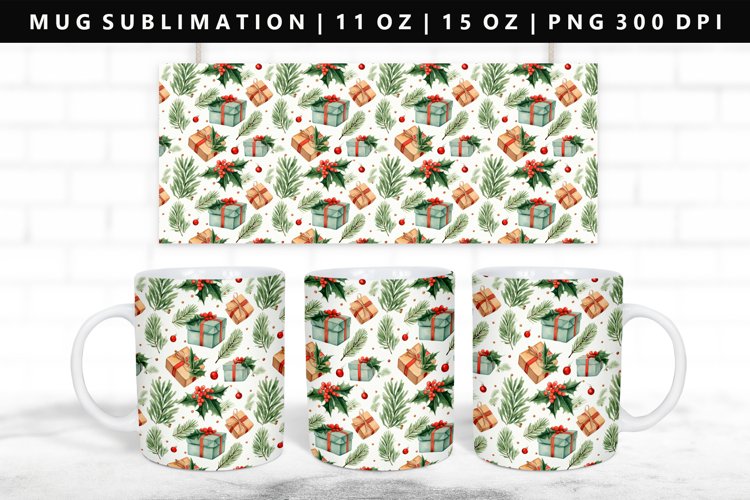 Christmas 11oz, 15oz Mug Sublimation | Mug Wrap PNG
