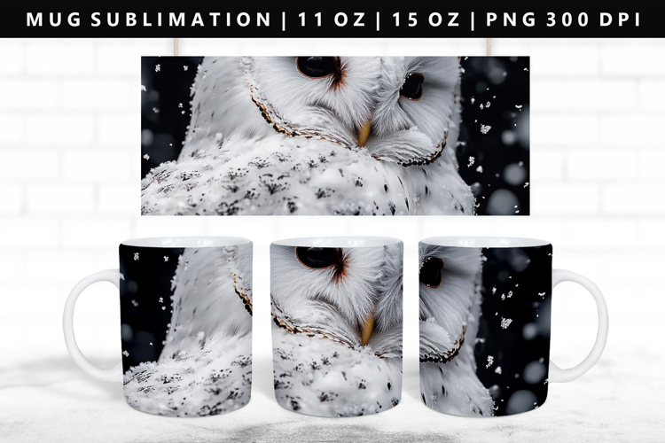 Owl 11oz, 15oz Mug Sublimation | Mug Wrap PNG