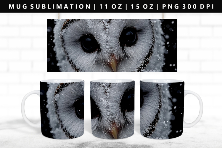 Owl 11oz, 15oz Mug Sublimation | Mug Wrap PNG
