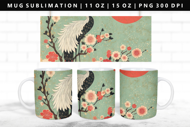 Hanafuda 11oz, 15oz Mug Sublimation | Mug Wrap PNG