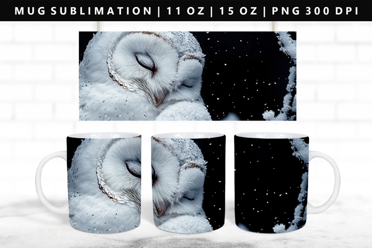 Owl 11oz, 15oz Mug Sublimation | Mug Wrap PNG