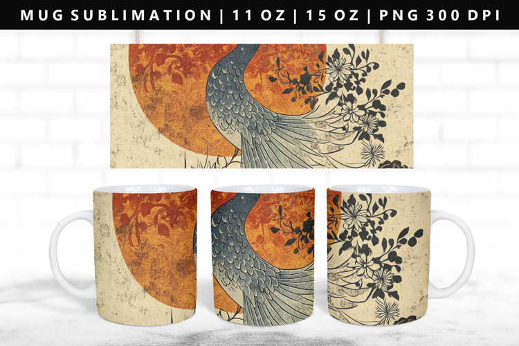 Hanafuda 11oz, 15oz Mug Sublimation | Mug Wrap PNG