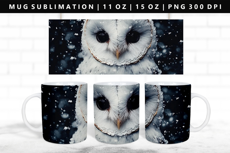 Owl 11oz, 15oz Mug Sublimation | Mug Wrap PNG
